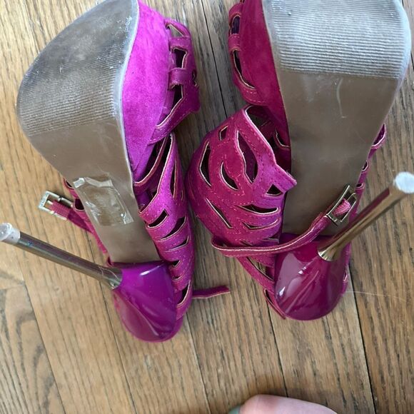 Madison By Shoedazzle Womens Heel Size 6.5  Strappy Fuchsia Pink  Stiletto - Picture 6 of 7